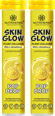 Nutriherbs Skin Glow L-Glutathione Effervescent Tablet with Vitamin C & E - Lemon Burst(2 x 15 Tablets)