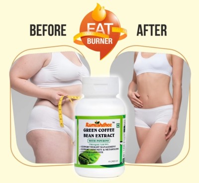 Ramoshdhee Green Coffee Beans Extract With Piperine Capsules Fat Burner Weight Loss -60 Cap(60 Capsules)