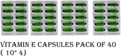 UNIQUE PROFESSIONAL VITAMIN E CAPSULES 10 CAPSULES PACK OF 4(4 x 10 Capsules)