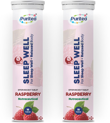 puriteo SLEEP WELL EFFERVESCENT TABLET RASPBERRY 02(2 x 15 Tablets)