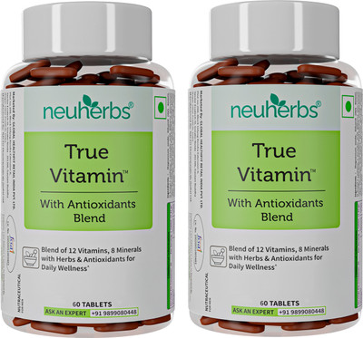 Neuherbs True Vitamins with Minerals for Men and Women(2 x 60 Tablets)