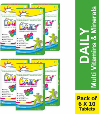 Dr. Morepen DAILY Multi Vitamin Tablets For Men & Women(6 x 10 Tablets)