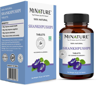 mi nature Shankhpushpi Tablets (90 Tab) - Natural Brain and Memory Support(90 Tablets)