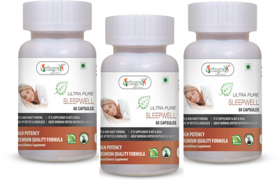 Vringra Sleepwell Capsules - Deep Sleep Capsules - Peaceful Sleep Capsules (Pack Of 3)(3 x 20 No)