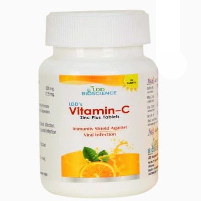 ldd bioscience Natural Vitamin-C Zinc Plus Tablet For Boosting Your Immunity, Skincare-30 TAB(30 Tablets)