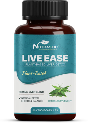 NUTRASTIC Live Ease | Liver Support & Detox | 60 Veg Capsules(60 Capsules)