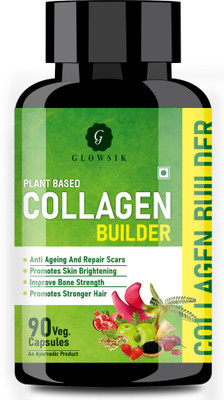 G GLOWSIK PLANT BASED COLLAGEN BUILDER FOR SKIN GLOW ,HAIR & BONES WITH BIOTIN & VITAMIN C(90 Capsules)