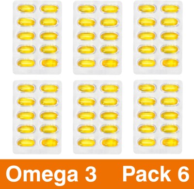 Dr.Provit Omega 3 Fish oil 1000mg (180mg EPA & 120mg DHA) for brain, heart and eye health(60 Capsules)