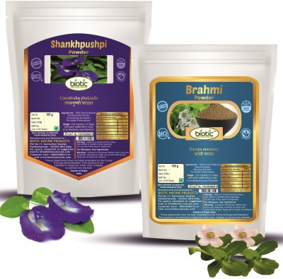 biotic Shankhpushpi and Brahmi Powder 200g(2 x 100 g)