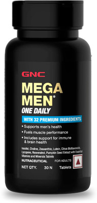 GNC Mega Men One Daily Multivitamin for Men(30 Tablets)