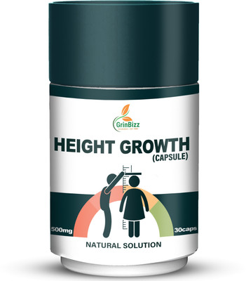 grinbizz Height Growth Capsule Help To Increase Height/Body Growth/Maximize Height(2 x 30 Capsules)
