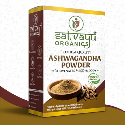 SATVAYU ORGANICS Ashwagandha Powder Support for Stress Relief, Mental Calmness & Anxiety Issues(200 mg)