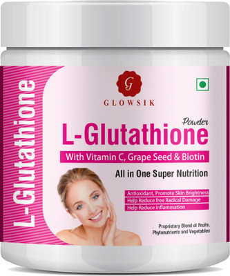G GLOWSIK L-GLUTATHIONE POWDER FOR HEALTHY & GLOWING SKIN WITH PLANT & FRUIT EXTRACT(300 g)