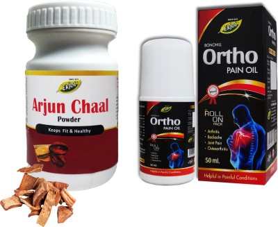 Ekjot Arjun Chal Powder (100g) + Ortho Pain Oil Roll On (50ml) | Combo Pack(2 x 50 g)