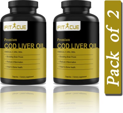 Fitcue Cod Liver Oil Softgel Capsules (S191)(2 x 60 Capsules)