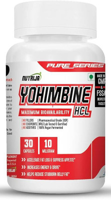 NutriJa Yohimbine HCL 10mg Strenght and Potent Fat Burner Supplement(30 No)