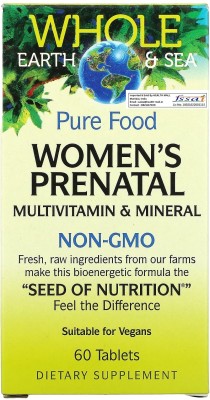 Natural Factors Whole Earth & Sea, Women's Prenatal Multivitamin & Mineral, 60 Tablets(60 Tablets)