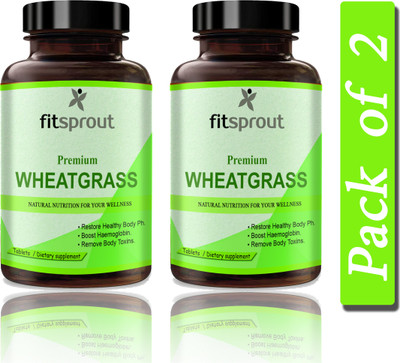 Fitsprout Wheatgrass 800 mg Tablets (D229)(2 x 60 Tablets)