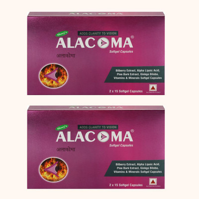 Shrey's Alacoma Pine Bark, Bilberry & Ginkgo Biloba Extract 30 capsule (pack of 2)(2 x 30 No)