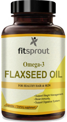 Fitsprout Flaxseed extract Capsules Omega 3 (D55)(30 Capsules)