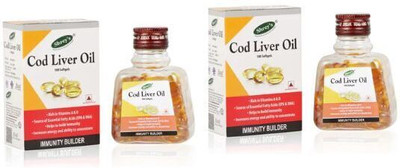 Shrey's Cod Liver Oil Capsule With Vitamin A & D for Immunity, Heart Health & Joints(2 x 100 Capsules)