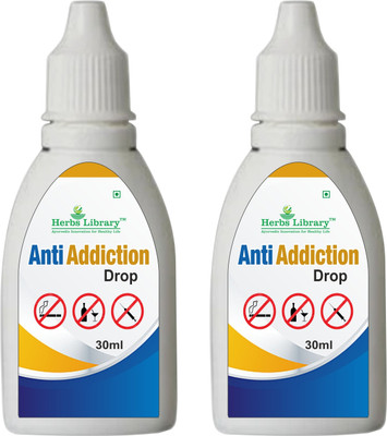 Herbs Library Anti Addiction Drops Improve Digestion Better Concentration (2x30ml)(Pack of 2, 60 ml)