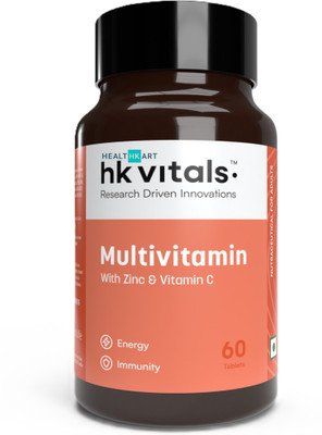 HEALTHKART HK Vitals Multivitamin with Ginseng Extract, Taurine and Multiminerals(60 No)