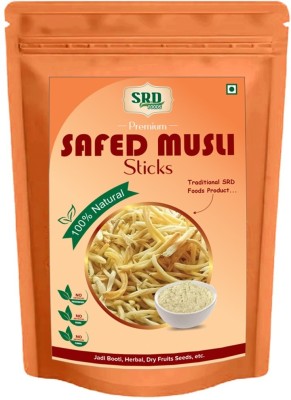 SRD FOODS Whole Safed Musli Roots - Raw Safed Musli - Safed Musli Jad - Shwet Musli -(100 g)