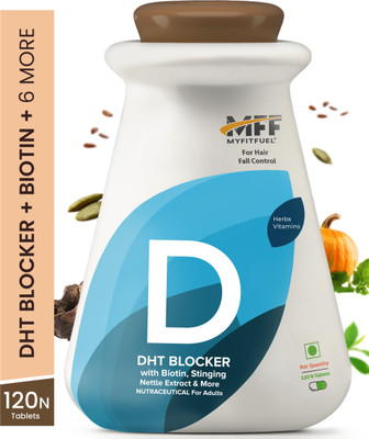 MyFitFuel DHT Blocker with Biotin (For 4 Months), Stinging Nette, Vitamin E, Zinc 120 Nos(120 Tablets)