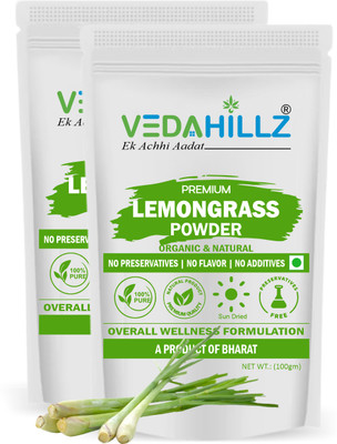 Vedahillz Lemongrass Powder - Refreshing Herb for Digestion & Wellness(2 x 100 g)