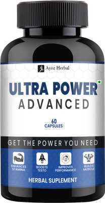 Ayoz Herbal Ultra Power Capsules for Men Long Time Shilajit Tablets Timing Booster Ayurvedic(60 Capsules)