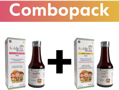 Kiddie Keeper Combo pack of Multivitamin & Omega 3 Syrup(2 x 200 ml)