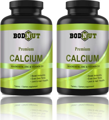 Bodnut Calcium, Magnesium, Zinc, D3 & B12 Tablets (K236)(2 x 60 Tablets)