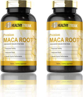 Healthy Streak Maca Root Tablets Enriched with Maca Root Extract (S256)(2 x 60 Tablets)