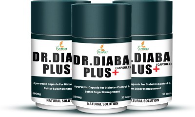 grinbizz Dr Diaba Plus Capsule Control Diabetes/Regulates Blood Glucose/Sugar Care Dava(3 x 30 Capsules)