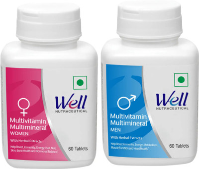 Modicare Well Multivitamin Multimineral Women and men combo(2 x 60 Tablets)