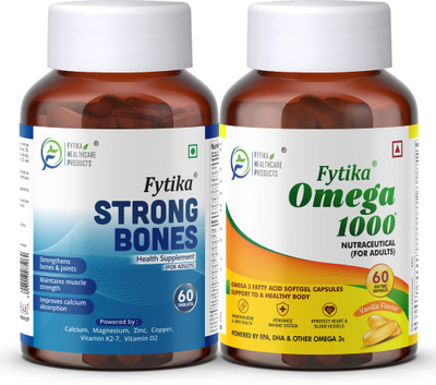 FYTIKA HEALTHCARE PRODUCTS Fyika Strong Bones + Omga 1000 ( Combo Pack )(2 x 60 Tablets)