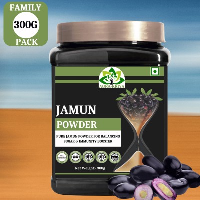 Aura Kriya Jamun Seed Powder for Diabetes | Pure Jamun Seed Powder(300 g)