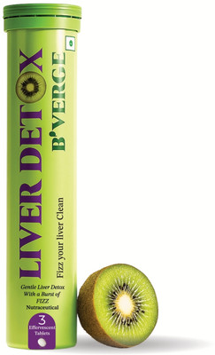 B'VERGE Liver Detox Effervescent with 13 Advanced Ayurvedic Herbs (3 Tablets)(3 Tablets)