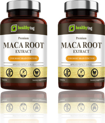 Healthy Tag Maca Root Tablets Enriched with Maca Root Extract (D256)(2 x 60 Tablets)