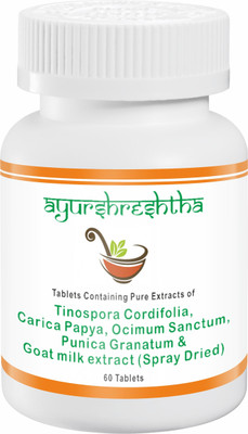 Ayurshreshtha Platelet Increase - Natural Support for Healthy Platelet Count & Blood Health(60 Tablets)