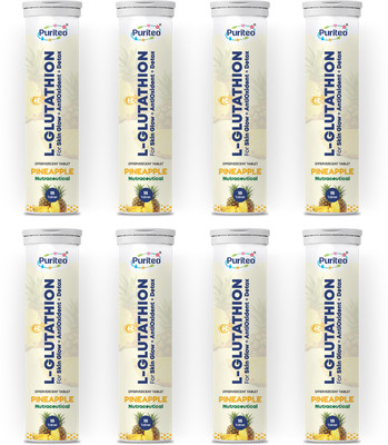 puriteo L- GLUTATHIONE EFFERVESCENT TABLET PINEAPPLE 08(8 x 15 Tablets)