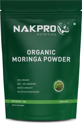 Nakpro Organic Moringa Powder - Drumstick Powder, Natural Multivitamin & Antioxidant(150 g)