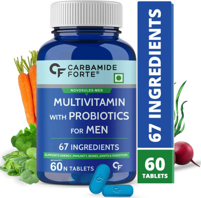CARBAMIDE FORTE Multivitamin for Men with Probiotics & Multiminerals | Multivitamin Tablets(60 Tablets)