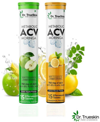 Dr. Trueskin ACV Moringa Green Apple & ACV Lemon to Reduce Overeating(30 Tablets)