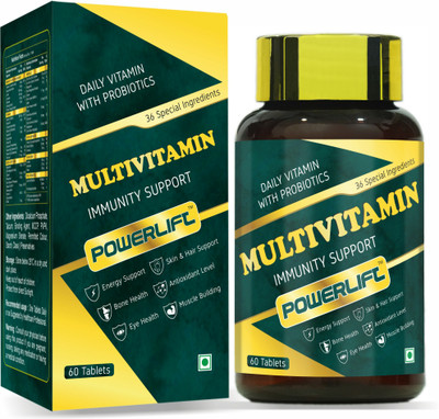 POWERLIFT Multivitamin Tablet for Men&Women With 7 Performance Blends, For Strength, Stamina(60 Tablets)