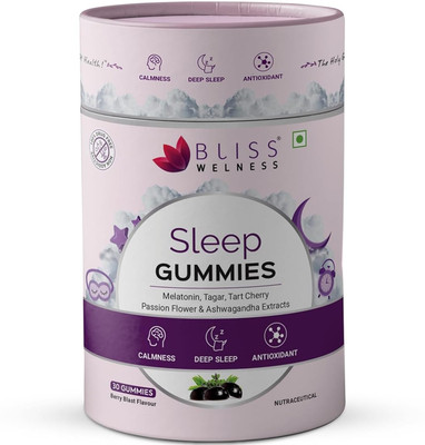 Bliss Welness Sleep Gummies Melatonin 5mg For Better Sleep Cycle Non-Addictive(30 No)
