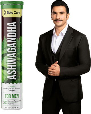 Bold Care Ashwagandha Effervescent Tablets With Brahmi & Pepper|Increased Energy & Stamina (20 Tablets) For Rs. 159 @ 68 %
