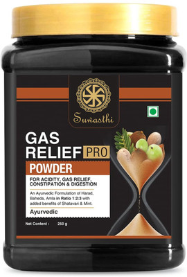 SUWASTHI Gas Relief Pro Powder for Gas Relief, Acidity Relief Ayurvedic Health Care(250 g)