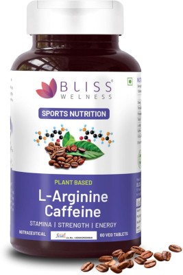 Bliss Welness Stamina Recovery Muscle Growth L-Arginine Nitric Oxide Caffeine Supplement(60 Tablets)